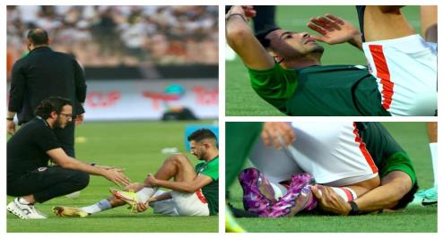 صور .. إصابتان غير مؤثرتان في الزمالك أثناء عملية الإحماء لنهضة بركان